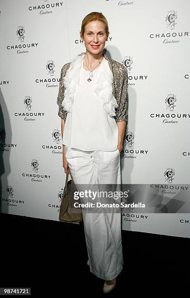 Actress Kelly Rutherford arrives at the debut of Chagoury Couture by designer Gilbert A. Chagoury held at the Pacific Design Center on April 28, 2010...