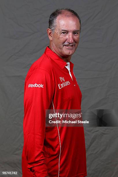 Tony Hill of New Zealand umpire for the ICC T20 World Cup on April 29, 2010 in Bridgetown, Barbados.