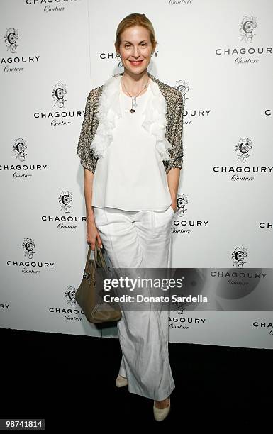 Actress Kelly Rutherford arrives at the debut of Chagoury Couture by designer Gilbert A. Chagoury held at the Pacific Design Center on April 28, 2010...