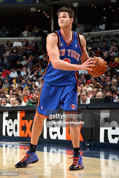 Danilo Gallinari of the New York Knicks looks to pass during the game against the Memphis Grizzlies on March 12, 2010 at FedExForum in Memphis,...