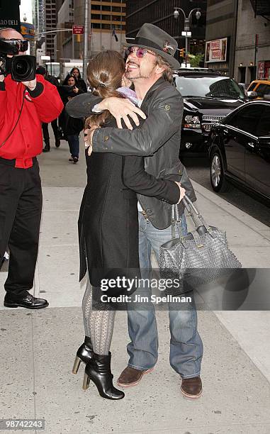 Robert Downey Jr. Visits ''Late Show With David Letterman'' at the Ed Sullivan Theater on April 28, 2010 in New York City.