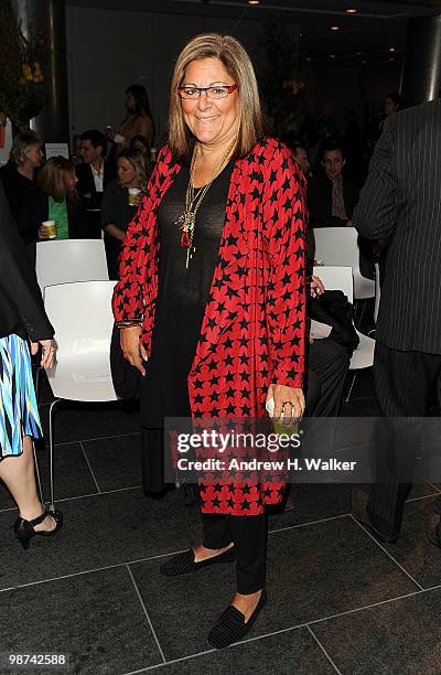 Fern Mallis attends the unveiling of plans for Mercedes-Benz Fashion Week at Lincoln Center at the David Rubenstein Atrium on April 29, 2010 in New...