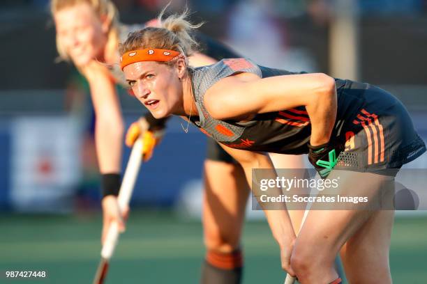 Carlien Dirkse van den Heuvel of Holland Women during the Rabobank 4-Nations trophy match between Holland v Japan at the Hockeyclub Breda on June 29,...