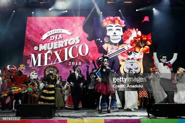 Participants attend event The day of the Dead at the Moscow Gostiny Dvor in Moscow , Russia on June 30 2018.
