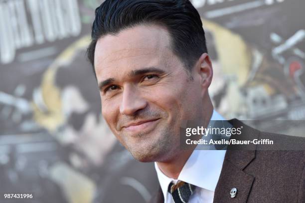 Actor Brett Dalton attends Columbia Pictures' 'Sicario: Day of the Soldado' Premiere at Regency Village Theatre on June 26, 2018 in Westwood,...