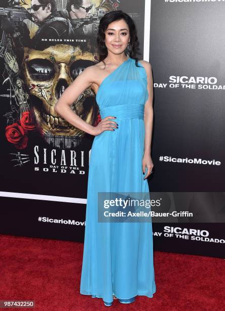 Actress Aimee Garcia attends Columbia Pictures' 'Sicario: Day of the Soldado' Premiere at Regency Village Theatre on June 26, 2018 in Westwood,...