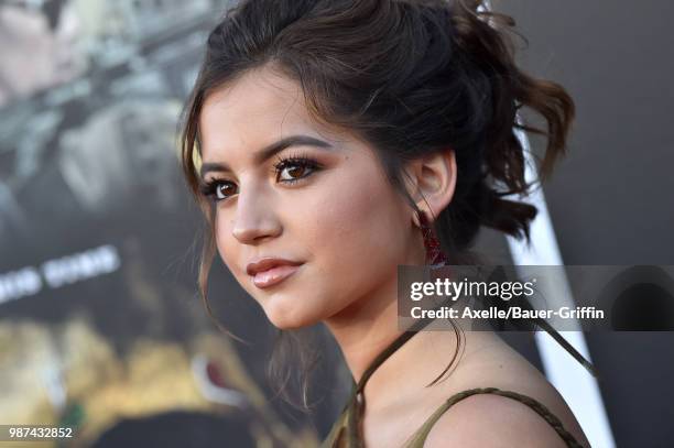 Actress Isabela Moner attends Columbia Pictures' 'Sicario: Day of the Soldado' Premiere at Regency Village Theatre on June 26, 2018 in Westwood,...