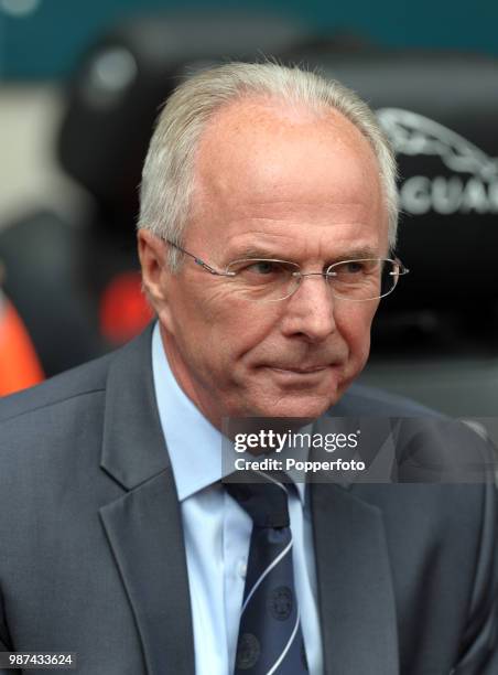 Leicester City manager Sven Goran Eriksson during the Championship League match between Coventry City and Leicester City at the Ricoh Arena in...