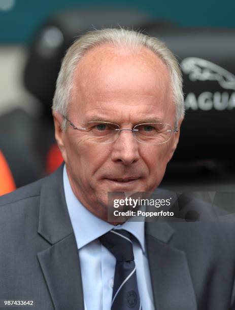 Leicester City manager Sven Goran Eriksson during the Championship League match between Coventry City and Leicester City at the Ricoh Arena in...