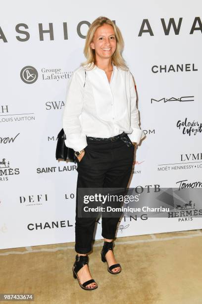 Delphine Perroy attend the Andam Fashion Awards 2018 Ceremony at Ministere de la Culture on June 29, 2018 in Paris, France.