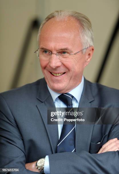 Leicester City manager Sven Goran Eriksson during the Championship League match between Coventry City and Leicester City at the Ricoh Arena in...