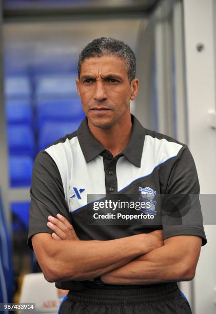 Birmingham City manager Chris Hughton during the Championship match between Birmingham City and Coventry City at St Andrew's in Birmingham on August...