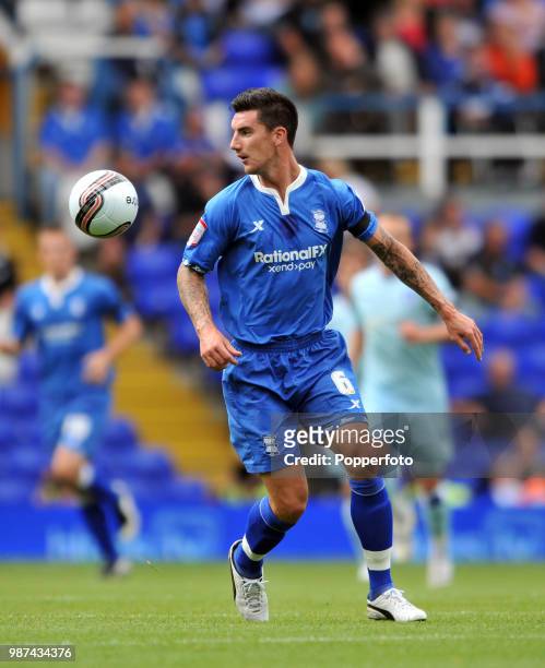 Liam Ridgewell of Birmingham City in action during the Championship match between Birmingham City and Coventry City at St Andrew's in Birmingham on...