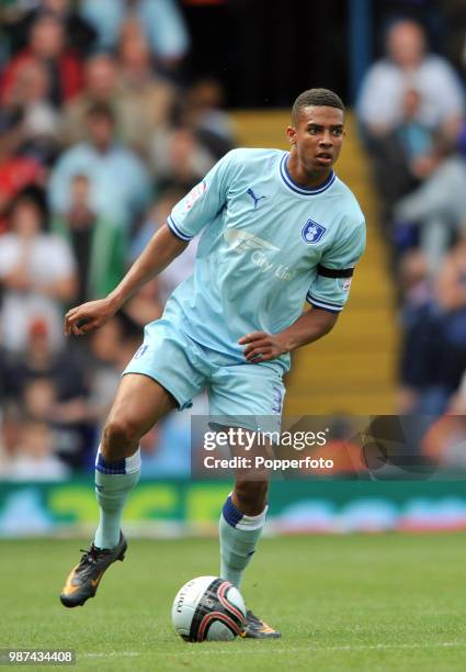 Cyrus Christie of Coventry City in action during the Championship match between Birmingham City and Coventry City at St Andrew's in Birmingham on...