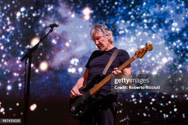 Roger Waters performs on stage at The SSE Hydro on June 29, 2018 in Glasgow, Scotland.