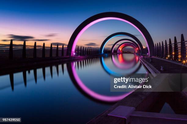 falkirk wheel - in central stock pictures, royalty-free photos & images