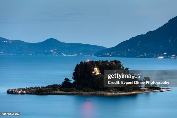 vlaherna church at corfu island - evgeni dinev stock pictures, royalty-free photos & images