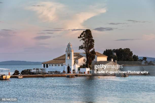 vlaherna church at corfu island - evgeni dinev stock pictures, royalty-free photos & images