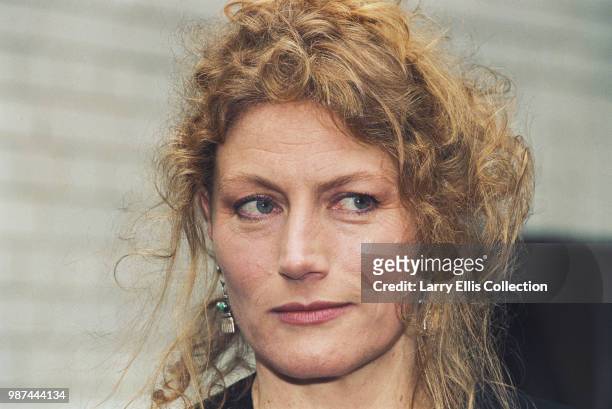 English actress Geraldine James pictured at a press call to promote the BBC Television film 'Doggin' Around' in which she appears, October 1994.