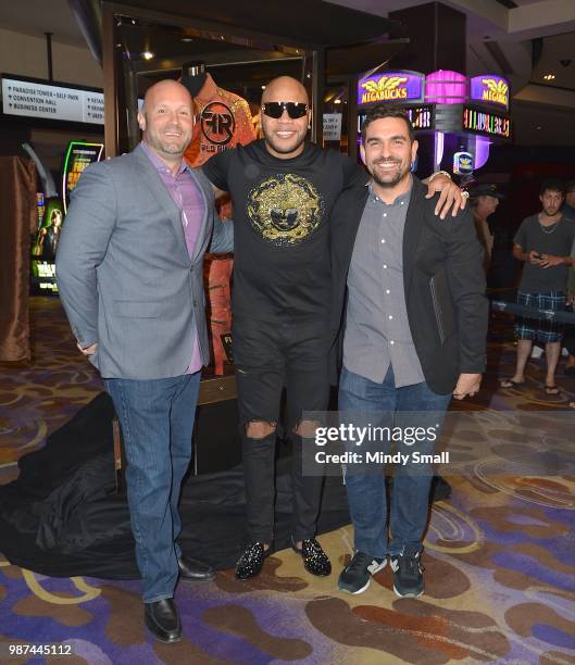 Vice President of Entertainment at the Hard Rock Hotel & Casino Chas Smith, rapper Flo Rida and Hard Rock Hotel artist relations and exhibits...
