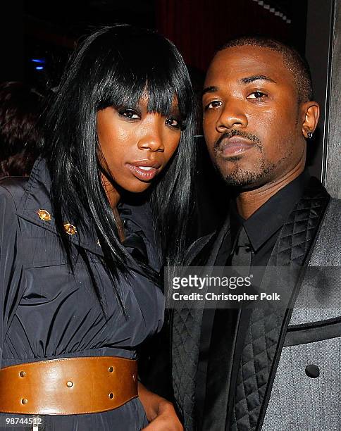 Singer Brandy and Ray J attend Timbaland's birthday party held at Drai's Hollywood on April 28, 2010 in Hollywood, California.