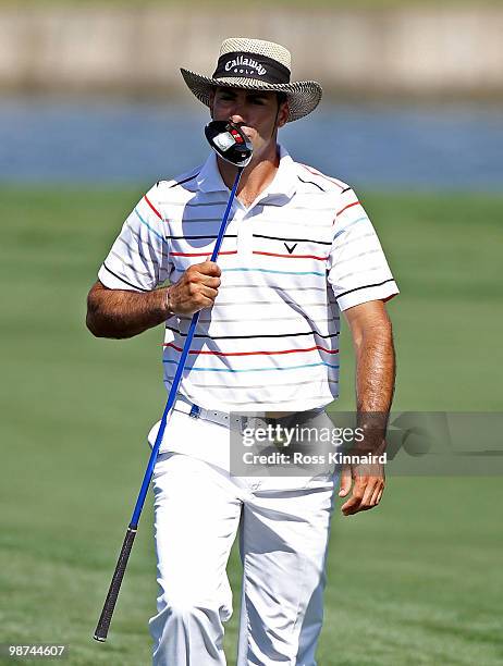 Alvaro Quiros of Spain on the par four 15th hole during the first round of the Open de Espana at the Real Club de Golf de Seville on April 29, 2010...