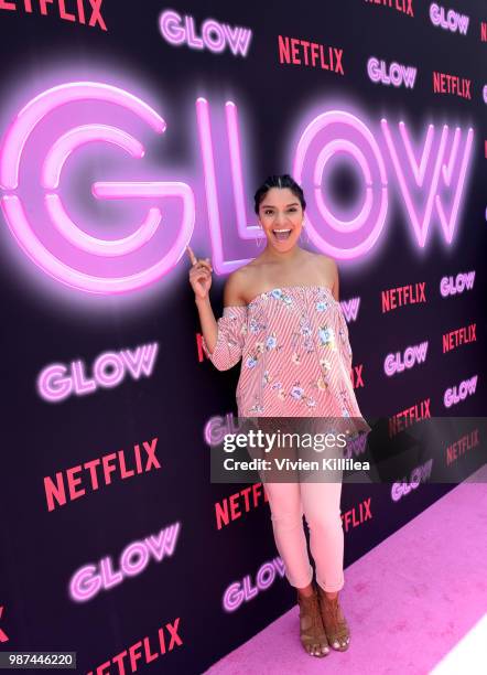 Shakira Barrera attends the Netflix Original Series "GLOW" 80's Takeover Of Muscle Beach on June 29, 2018 in Venice, California.