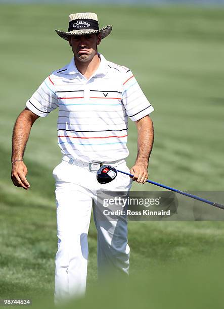 Alvaro Quiros of Spain on the par four 15th hole during the first round of the Open de Espana at the Real Club de Golf de Seville on April 29, 2010...