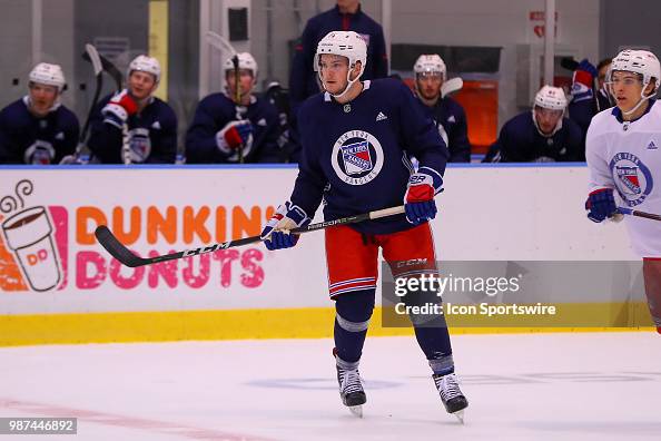 Brogan Rafferty New York Rangers Defenseman Brogan Rafferty skates during New York ...