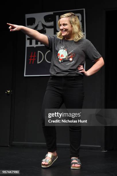 Amy Poehler attends the UCB's 20th Annual Del Close Improv Marathon Press Conference at UCB Theatre on June 29, 2018 in New York City.