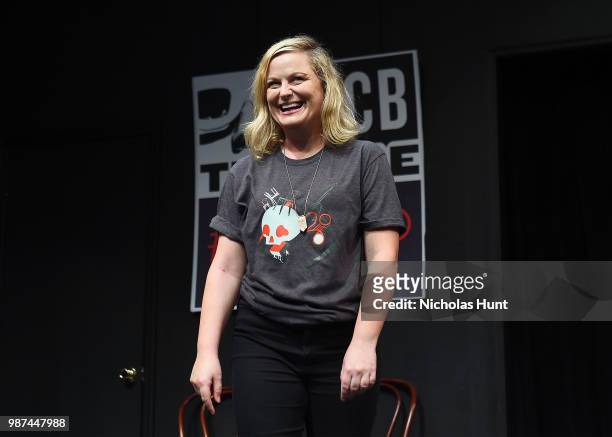Amy Poehler attends the UCB's 20th Annual Del Close Improv Marathon Press Conference at UCB Theatre on June 29, 2018 in New York City.