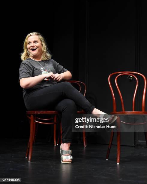 Amy Poehler attends the UCB's 20th Annual Del Close Improv Marathon Press Conference at UCB Theatre on June 29, 2018 in New York City.