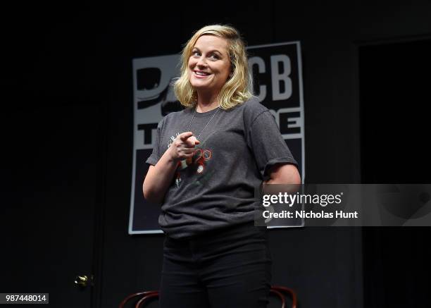 Amy Poehler attends the UCB's 20th Annual Del Close Improv Marathon Press Conference at UCB Theatre on June 29, 2018 in New York City.