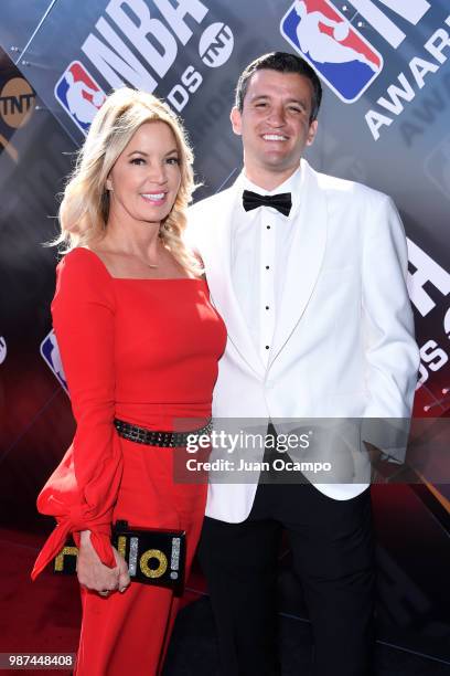 Jeanie Buss walks the red carpet before the 2018 NBA Awards Show on June 25, 2018 at The Barkar Hangar in Santa Monica, California. NOTE TO USER:...