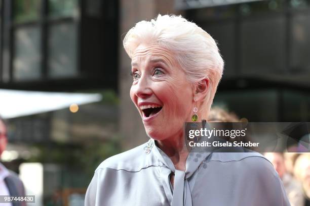 Emma Thompson arrives at the Cine Merit Award Gala during the Munich Film Festival 2018 at Gasteig on June 29, 2018 in Munich, Germany.