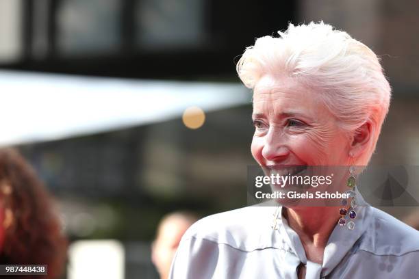 Emma Thompson arrives at the Cine Merit Award Gala during the Munich Film Festival 2018 at Gasteig on June 29, 2018 in Munich, Germany.