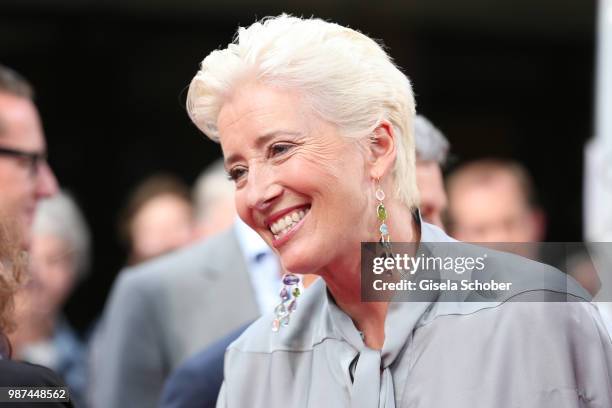 Emma Thompson arrives at the Cine Merit Award Gala during the Munich Film Festival 2018 at Gasteig on June 29, 2018 in Munich, Germany.