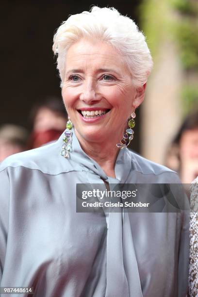 Emma Thompson arrives at the Cine Merit Award Gala during the Munich Film Festival 2018 at Gasteig on June 29, 2018 in Munich, Germany.