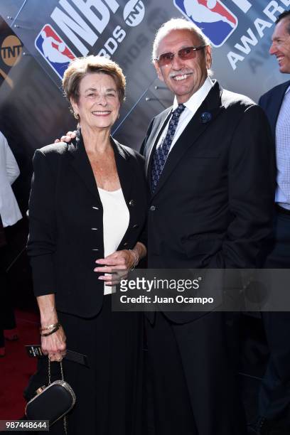 Jo Lawler and Ralph Lawler during the 2018 NBA Awards Show on June 25, 2018 at The Barkar Hangar in Santa Monica, California. NOTE TO USER: User...