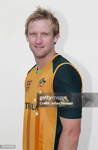 Cameron White of The Australian T20 Squad poses for a portrait on April 25, 2010 in Gros Islet, Saint Lucia.
