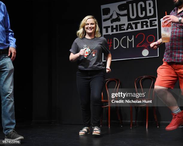 Amy Poehler attends the UCB's 20th Annual Del Close Improv Marathon Press Conference at UCB Theatre on June 29, 2018 in New York City.