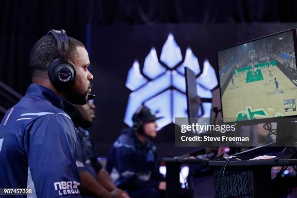 Winner_Stayz_On of Grizz Gamin plays against Celtics Crossover Gaming on June 23, 2018 at the NBA 2K League Studio Powered by Intel in Long Island...