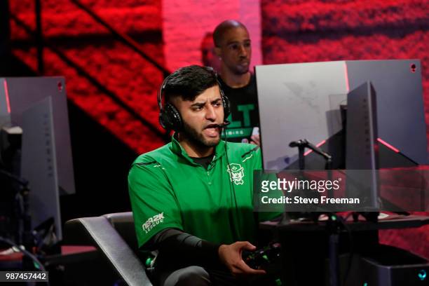 Mel East of Celtics Crossover Gaming plays against Grizz Gaming on June 23, 2018 at the NBA 2K League Studio Powered by Intel in Long Island City,...