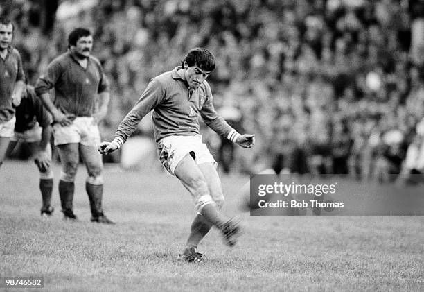 Guy Laporte of France in action against Scotland during the Rugby Union International match held at Murrayfield, Edinburgh on 18th January 1986....