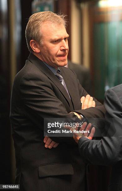 Belgian Prime Minister Yves Leterme attends the Belgian Federal Parliament on April 29, 2010 in Brussels, Belgium. Belgian Prime Minister Yves...