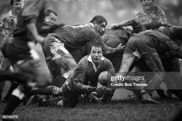 Northern Division captain Steve Smith passes the ball out from the scrum during the Rugby Union match against Romania held at Birkenhead Park,...