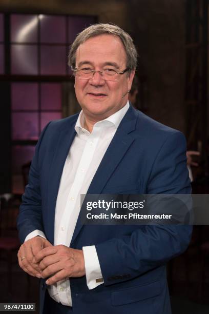 Politician Armin Laschet attends the Koelner Treff TV Show at the WDR Studio on June 29, 2018 in Cologne, Germany.