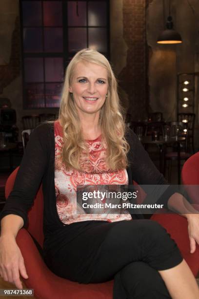 Authoress Barbara Ruscher attends the Koelner Treff TV Show at the WDR Studio on June 29, 2018 in Cologne, Germany.