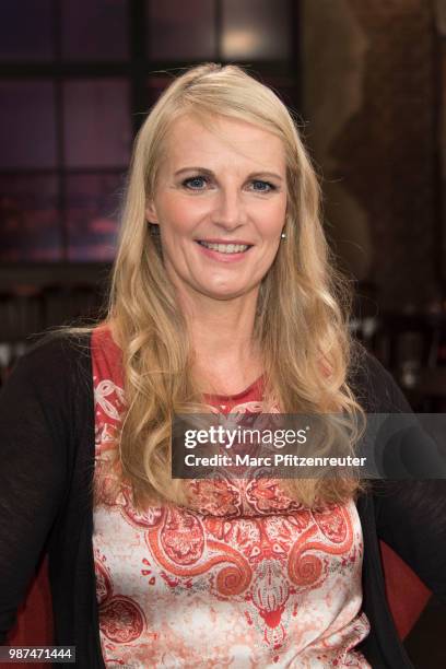 Authoress Barbara Ruscher attends the Koelner Treff TV Show at the WDR Studio on June 29, 2018 in Cologne, Germany.