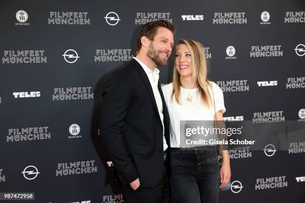 Ken Duken and his wife Marisa Leonie Bach attend the premiere of the first episode of the crime-series 'Parfum' as part of the Munich Film Festival...